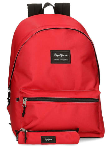 Pepe Jeans Rucksack "Aris" in Rot - (B)31 x (H)44 x (T)17 cm
