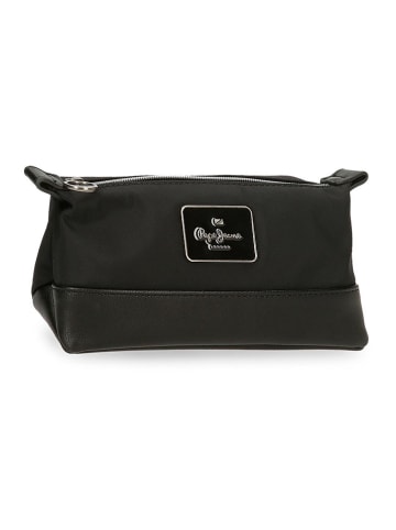 Pepe Jeans Kosmetiktasche "Christine" in Schwarz - (B)22 x (H)11 x (T)7 cm