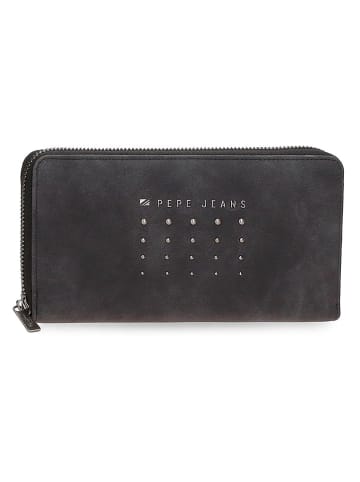 Pepe Jeans Geldbörse "Holly" in Anthrazit - (B)19 x (H)10 x (T)2 cm