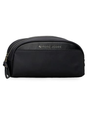 Pepe Jeans Kosmetiktasche "Morgan" in Schwarz - (B)23 x (H)11 x (T)7 cm