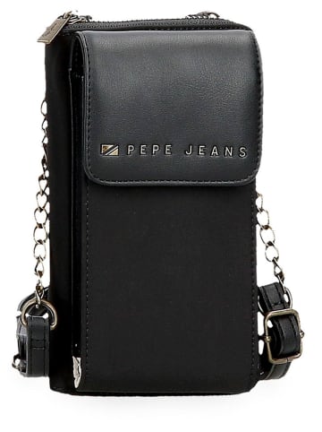 Pepe Jeans Handytasche "Morgan" in Schwarz - (B)11 x (H)20 x (T)4 cm