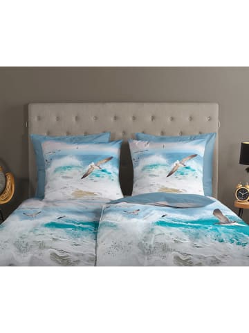 Good Morning Komplet pościeli "Celle" w kolorze biało-niebieskim