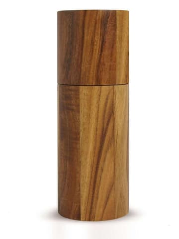 AdHoc Salz-/ Pfeffermühle ''Acacia'' in Hellbraun - (H)14 x Ø 5 cm