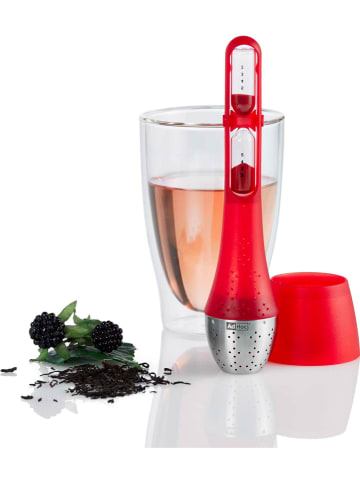 AdHoc Teesieb ''Santea'' in Rot - (H)20 x Ø 4 cm