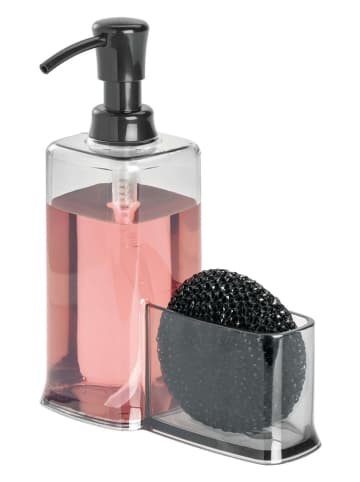 Idesign Afwasmiddeldispenser "Caddy" zwart - (B)16,5 x (H)21 x (D)8 cm
