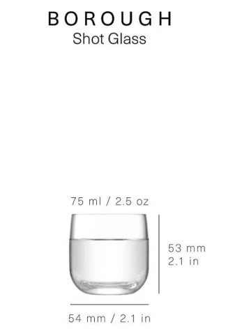 L.S.A. 4er-Set: Shotgläser ''Borough'' - 75 ml