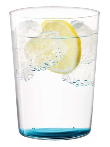 L.S.A. 4-delige set: glazen "Coro" blauw/turquoise - 560 ml