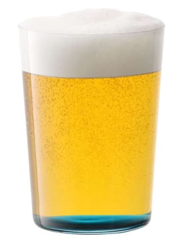 L.S.A. 4-delige set: glazen "Coro" blauw/turquoise - 560 ml