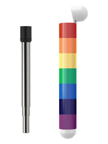 Lund Strohhalm ''Skittle'' in Silber/ Bunt - (L)11,5 cm