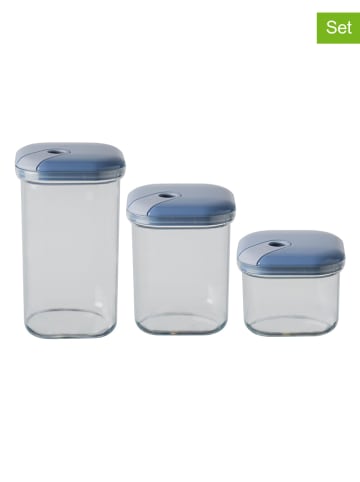 Omada 3er-Set: Vorratsbehälter ''Pull Box'' in Blau