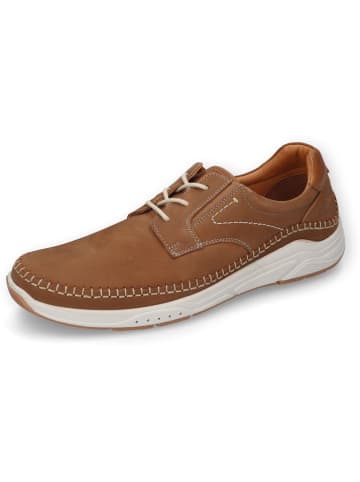Camel Active Skórzane sneakersy "Fog" w kolorze jasnobrązowym