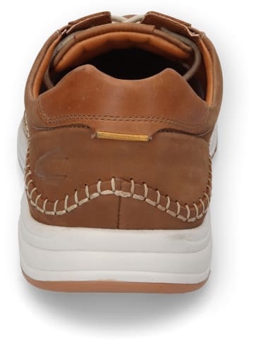 Camel Active Skórzane sneakersy "Fog" w kolorze jasnobrązowym
