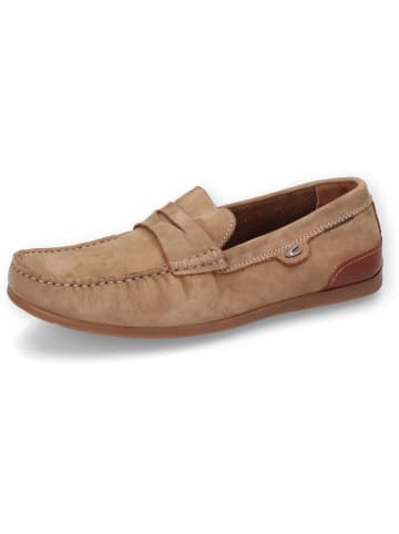 Camel Active Skórzane slippersy "Slide" w kolorze szarobrązowym