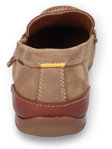 Camel Active Skórzane slippersy "Slide" w kolorze szarobrązowym