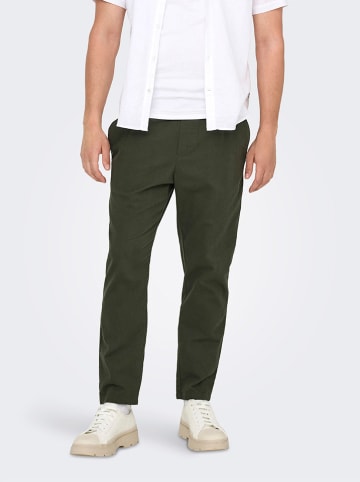 ONLY & SONS Spodnie w kolorze ciemnozielonym