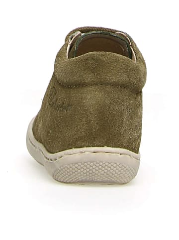 Naturino Skórzane buty "Cocoon" w kolorze khaki do nauki chodzenia