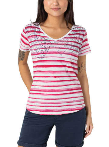 Timezone Shirt in Rot/ Weiß