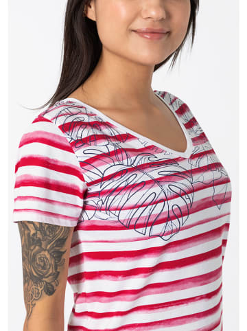 Timezone Shirt in Rot/ Weiß