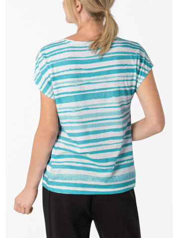 Timezone Shirt wit/turquoise