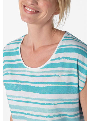Timezone Shirt wit/turquoise