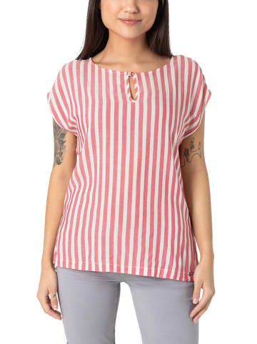 Timezone Bluse in Rot/ Weiß