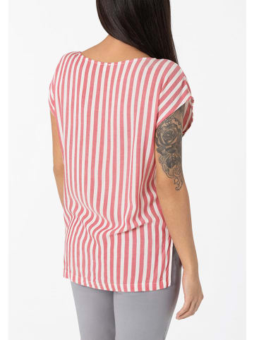 Timezone Bluse in Pink/ Weiß