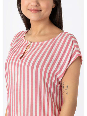Timezone Bluse in Pink/ Weiß