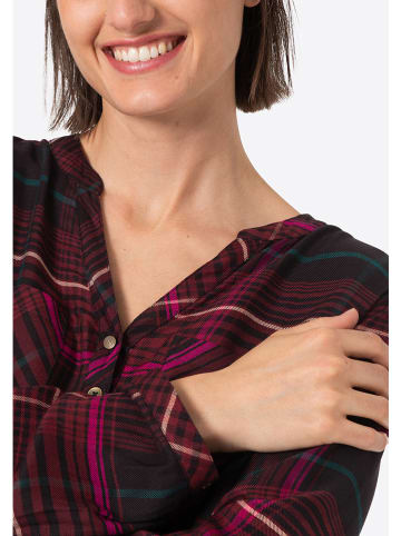 Timezone Bluse in Dunkelrot/ Pink