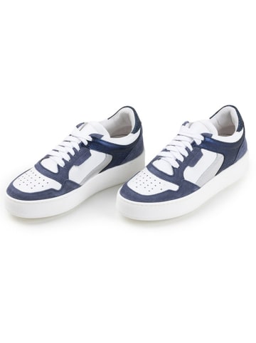 Anna Morellini Leder-Sneakers "Iseppina" in Dunkelblau/ Weiß