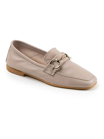 Anna Morellini Leren mocassins "Pinetta" beige