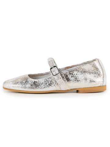 Anna Morellini Leder-Ballerinas "Grenevelia" in Silber