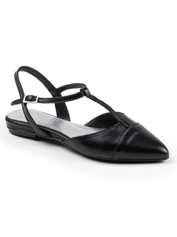 Anna Morellini Leder-Pantoletten "Silina" in Schwarz