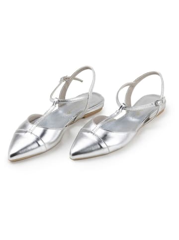 Anna Morellini Leren slingballerina's "Grissanila" zilverkleurig