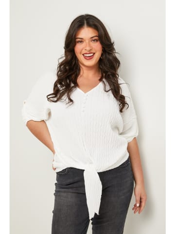 Curvy Lady Bluse in Weiß