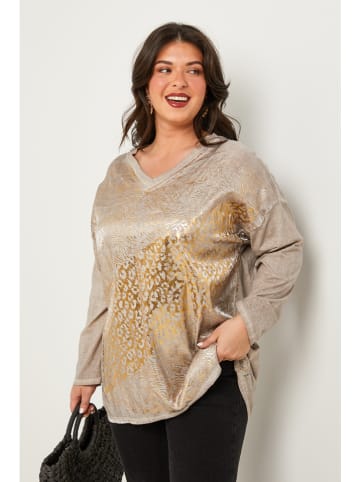 Curvy Lady Longsleeve in Taupe/ Gold
