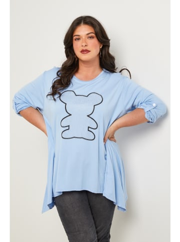 Curvy Lady Bluse in Hellblau