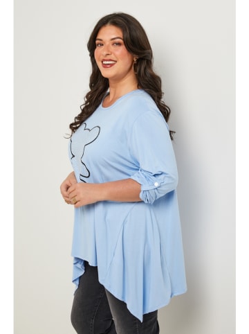 Curvy Lady Blouse lichtblauw