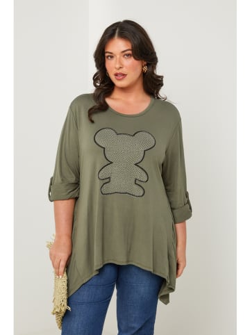Curvy Lady Bluzka w kolorze khaki
