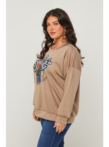Curvy Lady Pullover in Taupe