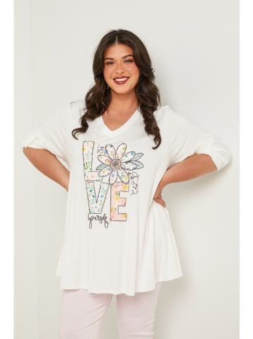 Curvy Lady Bluse in Weiß
