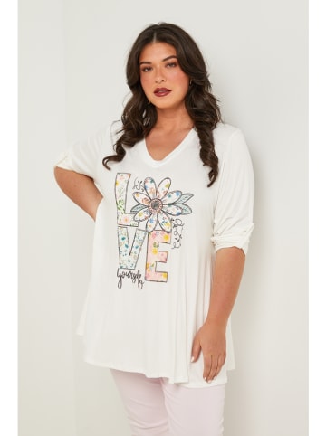 Curvy Lady Bluse in Weiß