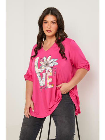 Curvy Lady Bluse in Fuchsia