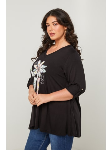 Curvy Lady Bluse in Schwarz