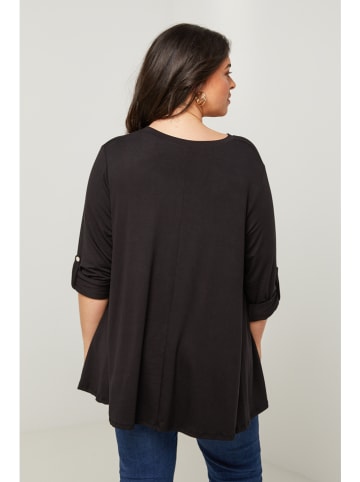 Curvy Lady Bluse in Schwarz