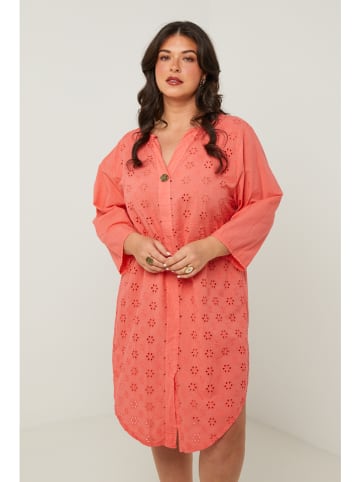 Curvy Lady Jurk koraalrood