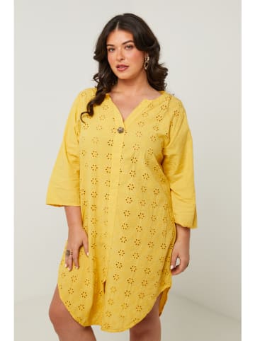 Curvy Lady Jurk geel