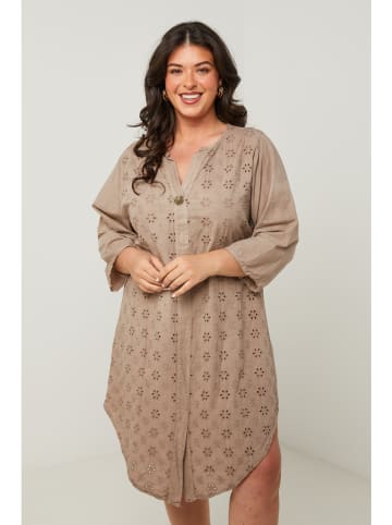Curvy Lady Kleid in Taupe