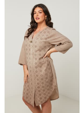 Curvy Lady Kleid in Taupe