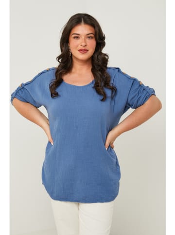 Curvy Lady Blouse blauw