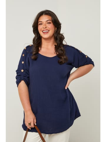 Curvy Lady Blouse donkerblauw
